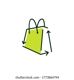 shopping bag recycle logo vector icon illustration