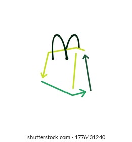 shopping bag recycle logo vector icon illustration