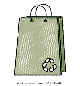 shopping bag with recycle symbol
