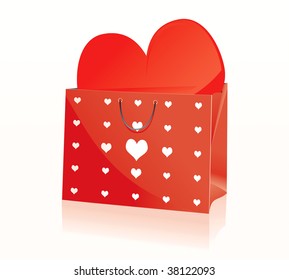 Shopping Bag Red 2 Drawing