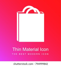 Shopping bag red and pink gradient material white icon minimal design