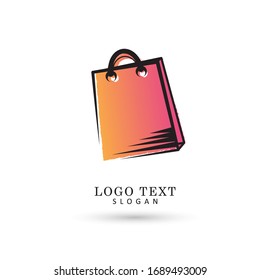 Shopping Bag, Retail & Online Shopping Logo. Symbol & Icon Vector Template.