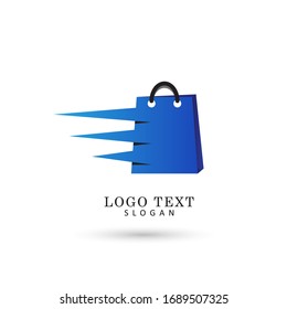 Shopping Bag, Retail & Online Shopping Logo. Symbol & Icon Vector Template.