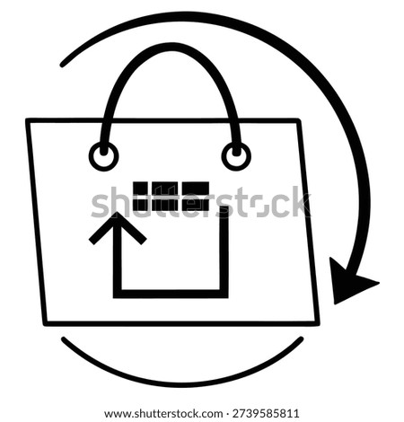 Shopping Bag Return and Refund Icon
