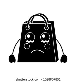 shopping bag sad emoji icon image 