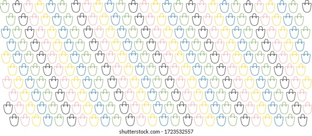 shopping bag seamless pattern background.