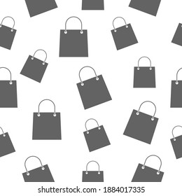 Shopping Bag Seamless Pattern. Vector Illustration Isolated On White