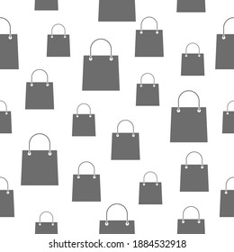 Shopping Bag Seamless Pattern. Vector Illustration Isolated on white