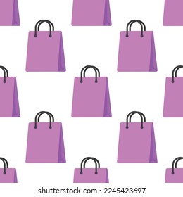 Fondo de textura sin fisuras de la bolsa de compras