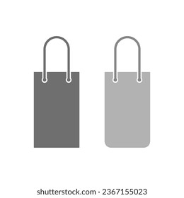 Icono de juego de bolsas de compras. Ilustración vectorial. EPS 10.