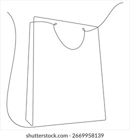 Einkaufstasche Shop editierbar kontinuierliche einzeilige Kunst