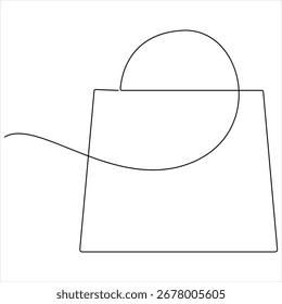 Einkaufstasche Shop editierbar kontinuierliche einzeilige Kunst