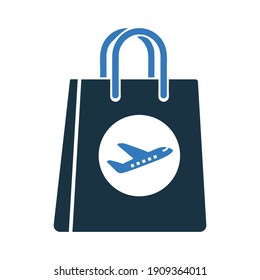 Shopping bag, shop, sale, store, duty free icon. Vector graphics.