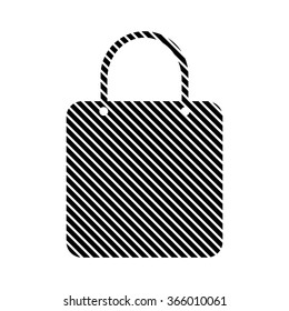 Shopping bag sign on white background. Vector illustration.
