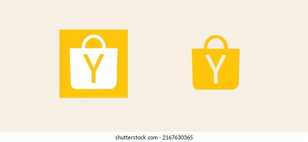 shopping bag sign symbol logo or shopping bag icon.

vector shopping bag, suitable for shopping application icons, store websites and UI UX icons.

Vector design of yellow bag icon with letter Y.