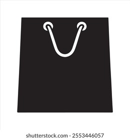 Shopping Bag silhouette on white background
