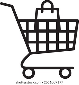 shopping bag silhouette vector art