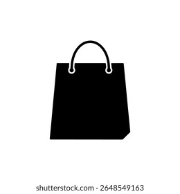 Bolso de la compra silueta Vector diseño plano.
