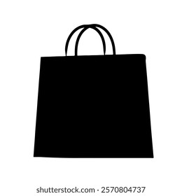 Shopping bag silhouette vector icon sign symbol illustration design.
