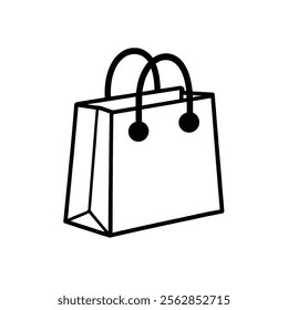 shopping bag silhouette vector image