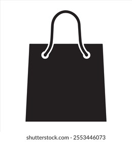 Shopping Bag silhouette white background
