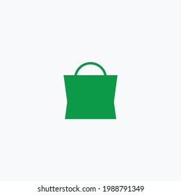 shopping bag simple flat icon logo