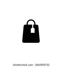 Shopping bag simple flat icon vector