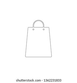 shopping bag. simple flat vector icon illustration. outline line symbol - editable stroke