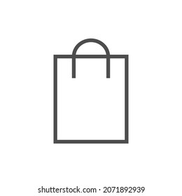 Einkaufstasche, einfache Ikone für den Mini-Markt, Vektordesign