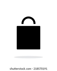 Shopping bag simple icon on white background. Vector illustration.