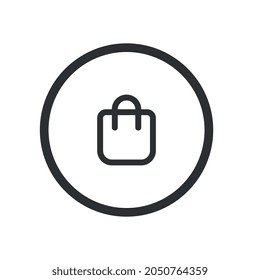 shopping bag simple icon. Shopping bag outline icon. linear style sign for mobile concept and web design.
