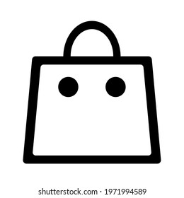 Shopping bag simple isolated icon for apps and websites