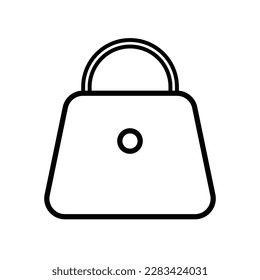 vectores de icono de línea simple de bolso de compra, vectores de icono de bolso de papel, eps 10