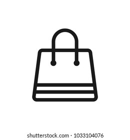 Icono de vector de línea simple de la bolsa de compras
