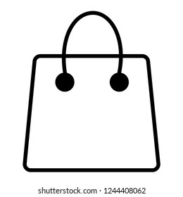 Shopping Bag Simple Line Vector Icon. Eps 10