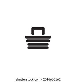 
shopping bag simple symbol logo