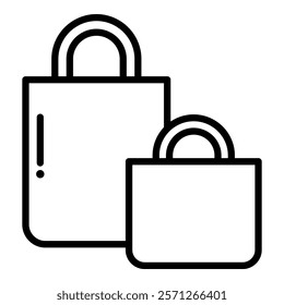 Shopping Bag Simple Vector Icon Collection
