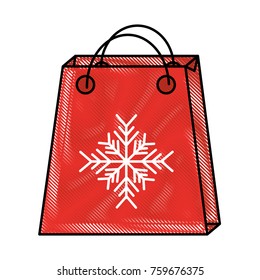 shopping bag with snowflake icon image