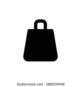 Shopping bag solid icon. Bag supermarket vector illustration isolated on white. Bag glyph style design, designed for web and app. Eps 10
