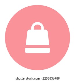 Shopping bag solid vector icon design, user interface