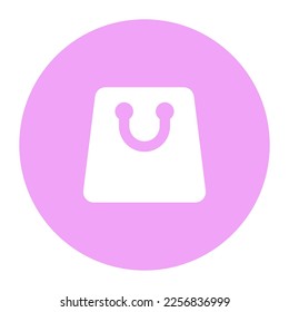 Shopping bag solid vector icon design, user interface