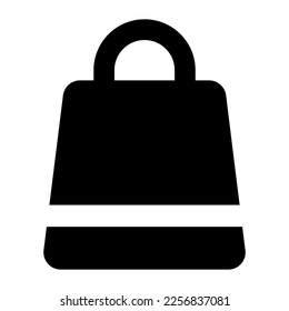 Shopping bag solid vector icon design, user interface