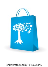 shopping bag with special butterfly design