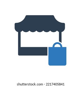 Shopping Bag With Store Icon