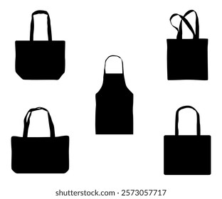 Shopping bag stylish handbag silhouette illustration 