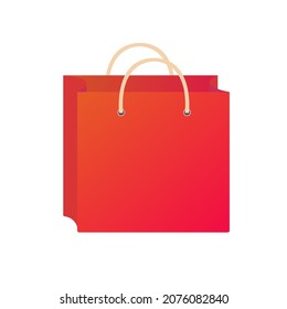 Bolsa de compras. Adecuado para su uso como icono y elemento de diseño. 3 D. Ilustración vectorial.