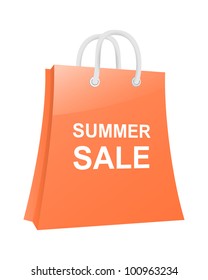 Shopping bag. Summer sale.