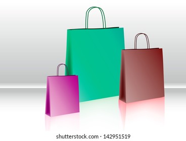 shopping bag for summer sales on the table