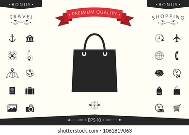Shopping bag symbol
