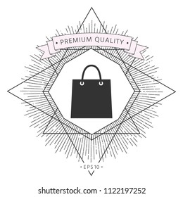 Shopping bag symbol symbol